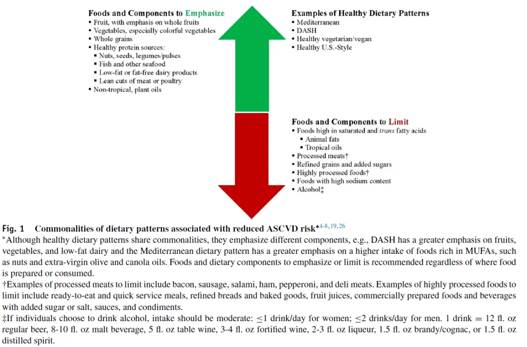 与ASCVD风险相关的饮食模式共性